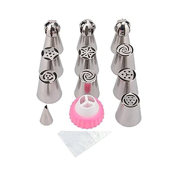 絞り口金セット 3d口金 10個付 ケーキデコレーション 絞り袋 ステンレス製 大人気 お菓子の飾り用 ｄiyクッキー