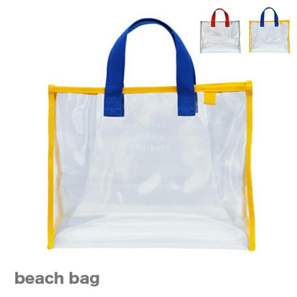 バッグ：横35×高さ27×マチ14（cm）ハンドル：31（cm）※個人採寸の為、多少誤差がございます。商品説明子供から大人まで、幅広い世代で使えるビーチバッグシンプルで使いやすいデザインPVC素材で海やプールなどレジャーにもおすすめマチのあ...