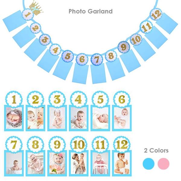 フォトガーランド ファーストバースデー 1歳 写真 ガーランド お誕生日 飾り デコレーション 壁飾り 撮影小物 ペーパー インテリア お祝い パーティー 飾り付 Niuniu 通販 Yahoo ショッピング