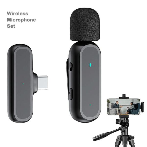 無線 ラベリアマイク 収音録音 ワイヤレスマイク type-c ピンマイク