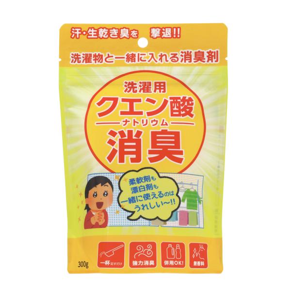 【洗剤と一緒に入れてニオイを撃退！洗濯用クエン酸消臭】●スプーン一杯入れるだけで汗や生乾き臭を強力消臭●柔軟剤投入口を使わず、いつもの洗剤と一緒に入れるだけ●柔軟剤や漂白剤との併用可能●洗剤の洗浄力をアップさせる【使用上の注意】●子供や認知...