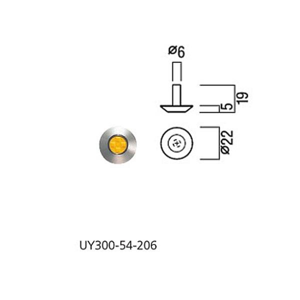 ユニオン 石コンクリート用 点状 Uy300 54 6 ステンレスヘアライン 樹脂イエロー 1個入 点字鋲 Ko Uy300 54 6 にわのライフコア 通販 Yahoo ショッピング