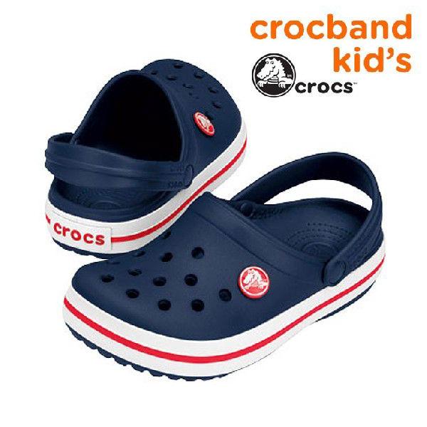 クロックス キッズ 人気 クロックバンド キッズ ネイビー Crocs 国内正規品 子供用 サンダル つっかけ サボ 履きやすい 410 ニワスポーツ 通販 Yahoo ショッピング