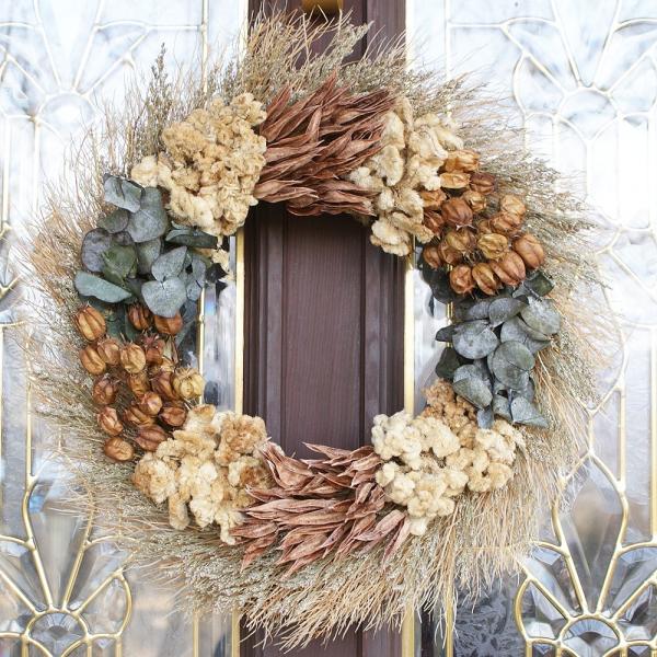 ドライフラワー プリザーブドフラワー リース ユーカリリーフ 43cm Lサイズ Buyee Buyee 日本の通販商品 オークションの代理入札 代理購入