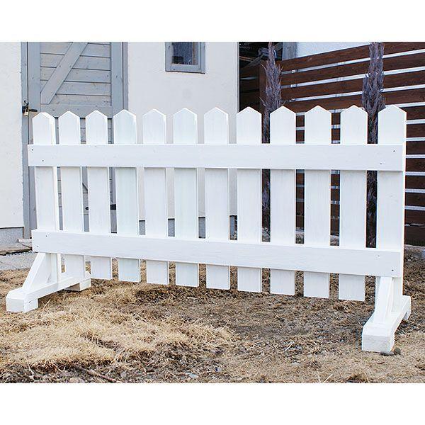 木製ピケットフェンス 幅150cm 幅150cm ホワイト ３個セット ３個セット Org 55 庭雑貨ドットコム
