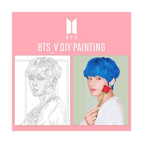 韓国 絵画キット I Love Painting D I Y キャラクターを描く 40cm 50cm Bts 防弾少年団 V 肖像画 Bts Diy Painting 塗り絵 Btsclbook V にゃんたろうず Niyanta Rose 通販 Yahoo ショッピング