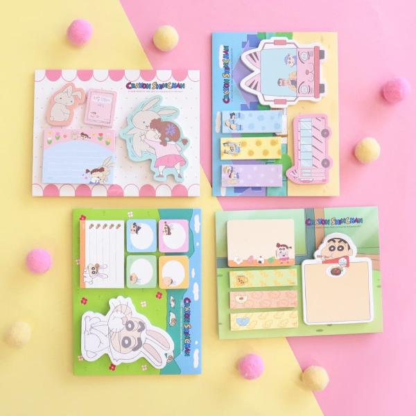 韓国 コミック グッズ『クレヨンしんちゃん スタンドふせん（4種類から一つ選択）』公式グッズ（韓国ライセンス正規品）