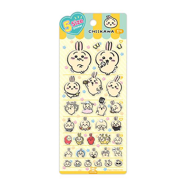 日本で大人気のちいかわ！！社会に疲れた私たちのオアシスがステッカーになって登場〜いつもの日常にちいかわたちを取り入れて、癒しと勇気をもらいましょう〜！透明なゼリーのようなステッカーに会ってみよう。 貼って剥がして再利用が可能で、XSからXL...
