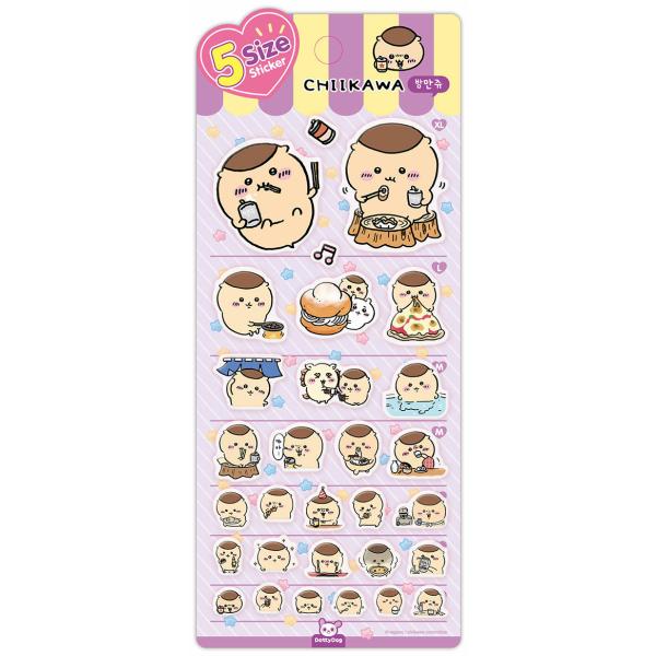 日本で大人気のちいかわ！！社会に疲れた私たちのオアシスがステッカーになって登場〜いつもの日常にちいかわたちを取り入れて、癒しと勇気をもらいましょう〜！透明なゼリーのようなステッカーに会ってみよう。 貼って剥がして再利用が可能で、XSからXL...