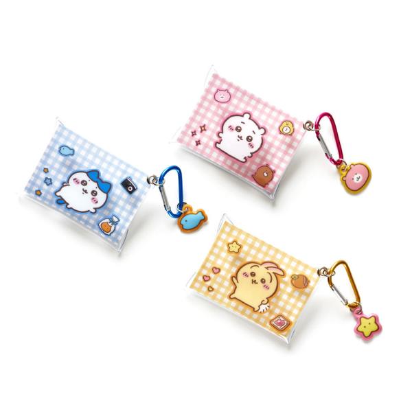 韓国 コミック グッズ『ちいかわ〜なんか小さくてかわいいやつ〜 透明クリア PVC ミニポーチ キーリング（3種類から一つ選択）』公式グッズ