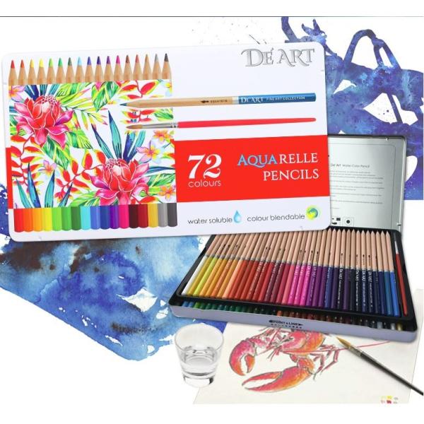 ʐFM DE' ART 72F AQUARELLE PENCILS eBP[X GMt l̓hG/J[OubNp FM n