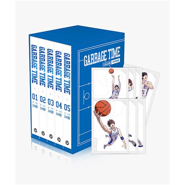 （セット）韓国語 まんが『GARBAGE TIME 1〜5巻セット』-全5巻 著：2社長（2sazang） ガベージタイム ブックケース+イラストはがき7種