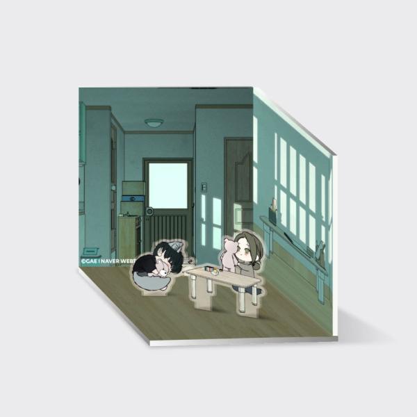 人気ウェブコミック『枯れた花に涙を』ジオラマアクリルスタンド韓国 公式グッズ■ 構　成：ジオラマアクリルスタンド1種■ サイズ：60*60mm■ 素　材：ACRYLIC■ 製造国：韓国