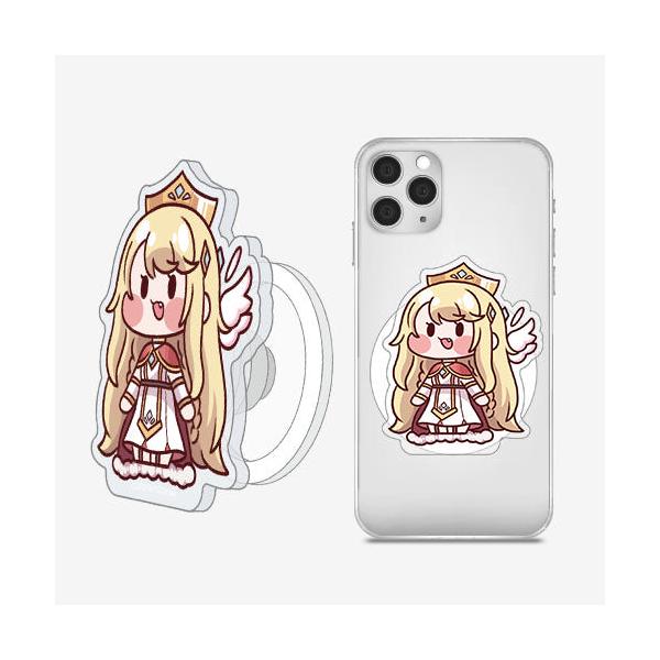 人気モバイルゲーム『トリッカル・もちもちほっペ大作戦』MagSafe スマホグリップ エルフィン韓国 公式グッズ■ 構　成：スマホグリップ■ サイズ：56*69mm■ 原産国：韓国