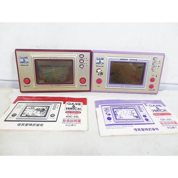 任天堂 GAME&WATCH SNOOPY ゲームウォッチ スヌーピー 美品 任天堂 GAME&WATCH ゲームウォッチ オクトパス スヌーピー テニス