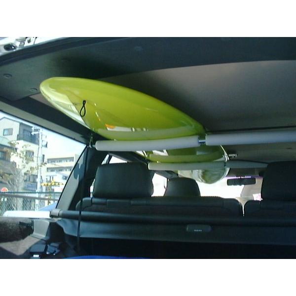 車内キャリア ボルボ 940 サーフボード スノーボード 脚立 中積み