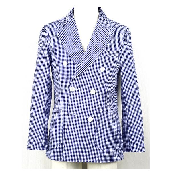 メンズ春夏ダブルジャケット ブルー ギンガムチェック 40代 50代 涼しい タイト テーラード 紳士 Jacket Buyee Buyee 提供一站式最全面最專業現地yahoo Japan拍賣代bid代拍代購服務 Bot Online
