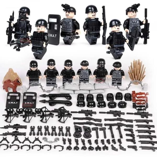 ☆国内発送☆　レゴ　互換　ミニフィグ　警察　警察官　特殊部隊　SWAT　機動隊　（　LEGO　人形　武器　ポリスj　シティ