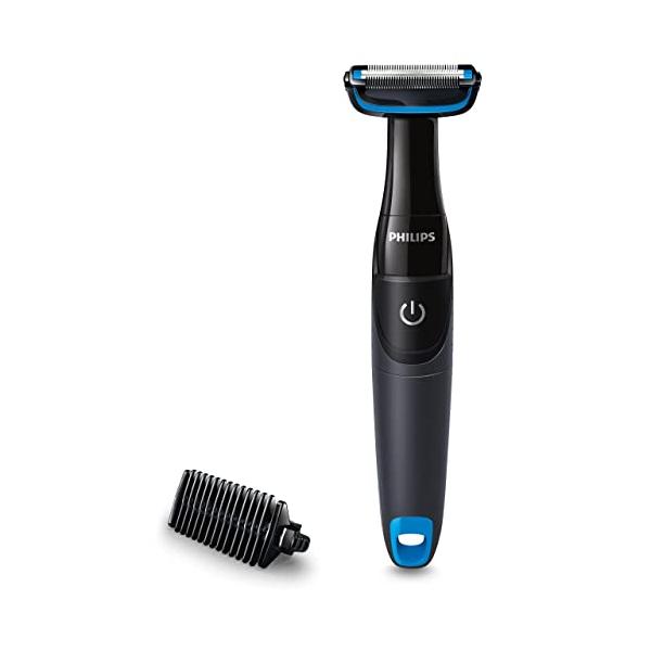 他サイト： フィリップス ボディ トリマー 1000シリーズ ボディーシェーバー グルーマー お風呂使用可カラダ用乾電池式 BG1024/17 ブラック/ブルーの商品画像