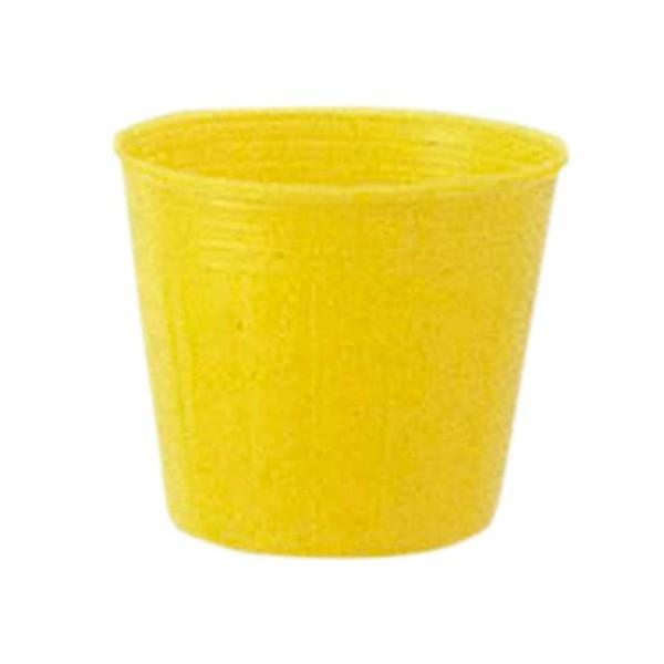・サイズ：口径10.5cm×高さ9.0cm・穴数：底1個・品種の区別はもちろん、花色に合わせポット色もチョイスする時代。　鮮やかな黄色のポリポットです。