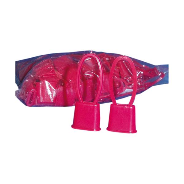 ネトロンネットを止める為のネットパッカーです。二つの部品を組み合わせ、ギュっとして締める商品です。寸法セットした状態で縦が4.5cm、横が(輪の部分及び止め具の部分どちらとも）1.5cm