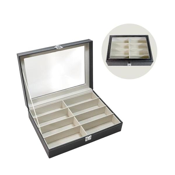 「商品情報」「主な仕様」【優れた保護機能】最大8本のメガネやサングラスをコンパクトに収納できるこのケースは、内部のクッションが優しい起毛素材でできており、大切なアイテムをしっかりと保護します。サングラスケース はもちろん、仕切りは取り外し可...