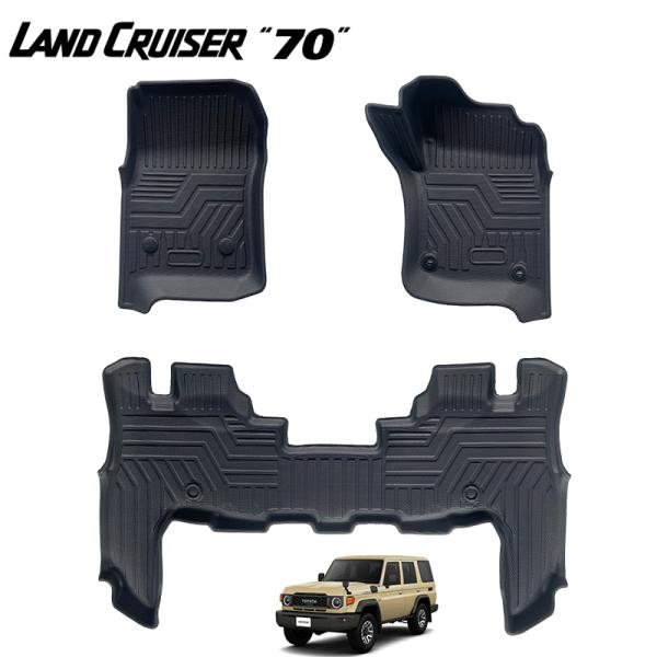ランクル70 再販　ランクル　grj76 純正　ゴムマット　hzj70にも！ トヨタ ランクル70 ランドクルーザー 70系 再販モデル GRJ76K