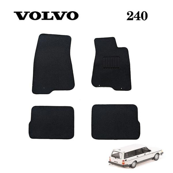 【ボルボ純正・新品】プロテクション　シート　VOLVO240 2枚セット ボルボ（VOLVO） 240 セダン ワゴン 用 GX ブラック フロアマット 右
