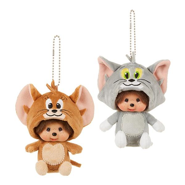 モンチッチ　顔でかSSキーチェーン　3種　トムとジェリー　ちょうちょ トムとジェリー×モンチッチ トムモンチッチ 顔でかSSキー