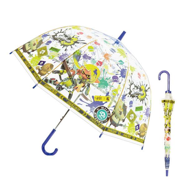32482 Js スプラトゥーン 3 子供 ビニール傘 55cm 長傘 子供傘 ドーム