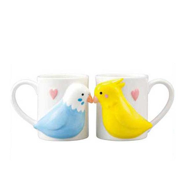 サンアートセキセイインコ ペア マグカップ