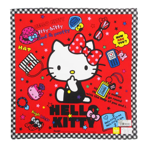 ハローキティ 【ネコポス便発送可】30051 ハンカチ 約H30×W30cm