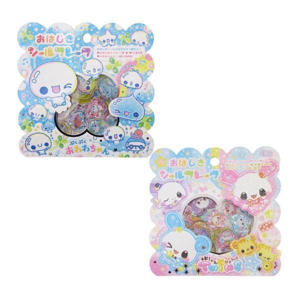 メール便送料無料】225023-24 おはじきシールフレーク あわわちゃん