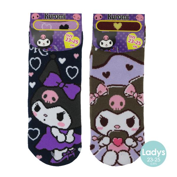 クロミ 【ネコポス便発送可】LI-5047 キャラクター ソックス ハートBK