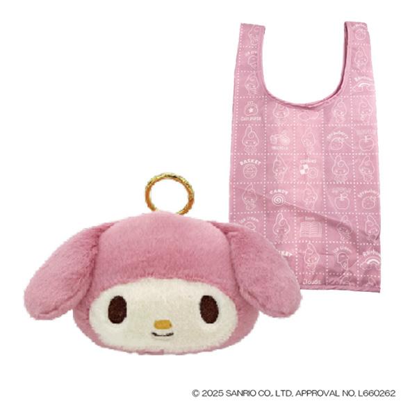 マイメロディ 220950-26 ぬいぐるみエコバッグ くすみレトロ サンリオ