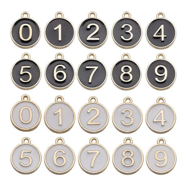 メール便可】【1個】数字チャーム 0〜9 12mm ナンバー 1 2 3 4 5 6 7 8