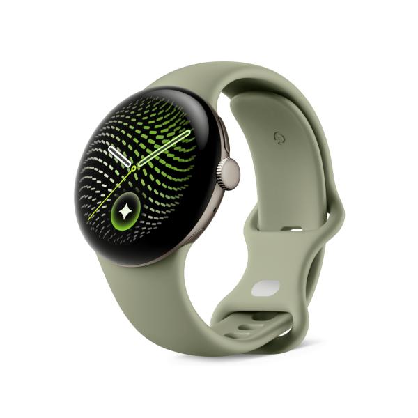 『新品』Google (グーグル) Pixel Watch 5 Wi-Fiモデル 41mm GA11567-US [Satin Pyrite アルミケース/Olive アクティブ バンド]