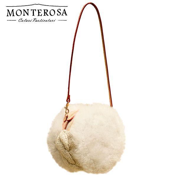 ムートンバッグ モンテローザ ムク マカロン ムートン＆ニット 2WAY