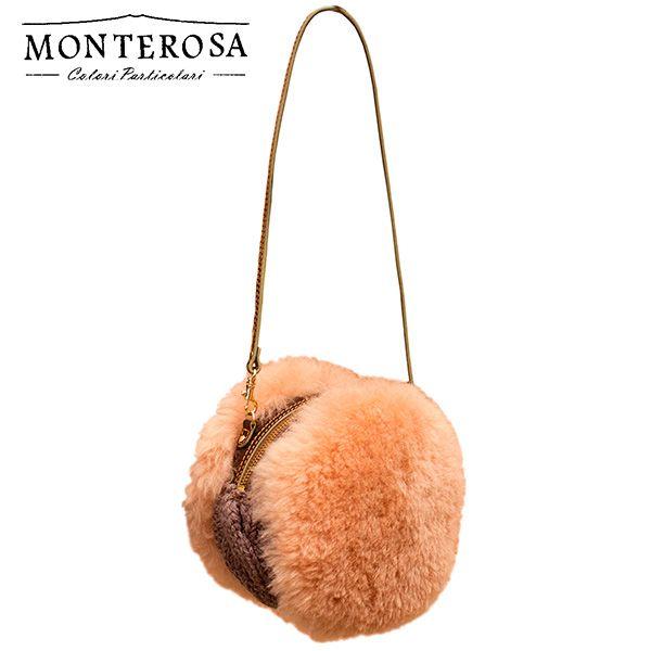 ムートンバッグ モンテローザ ムク マカロン ムートン＆ニット 2WAY