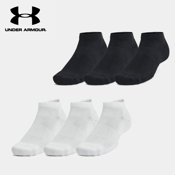 アンダーアーマー メンズ レディース 靴下 UA トレーニング コットン ローカット ソックス 3足セット 3足組 クッション性 快適 速乾性 くるぶし ランニング
