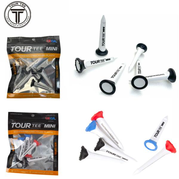 ゴルフ ティー Tour Tee MINI ツアーティー 6本入り ショート ゴム素材
