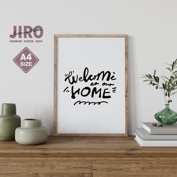 サイズ Welcome To Our Home Mono 文字 モノクロ インテリア アート ポスター 壁掛け シンプル おしゃれ 北欧 韓国 雑貨 Illustration 22 備品販促二郎 通販 Yahoo ショッピング