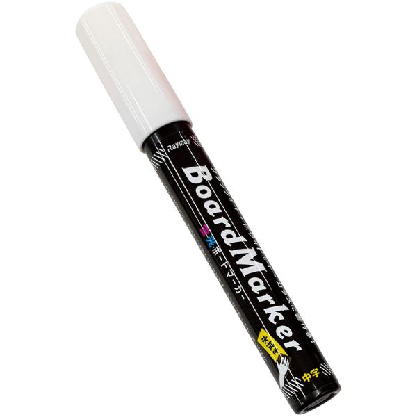 商品名：直液式ボードマーカー ボード用 黒板用 ガラス用 中字 ホワイト No.1880サイズ：直径15×H140mm インク量：5.0cc ペン先：丸芯 2.0mm幅ホワイトボード、ブラックボード、ガラス、アクリルに筆記可能