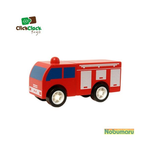 CC001 Click Clack(クリック・クラック) 消防車 働く車 木製おもちゃ