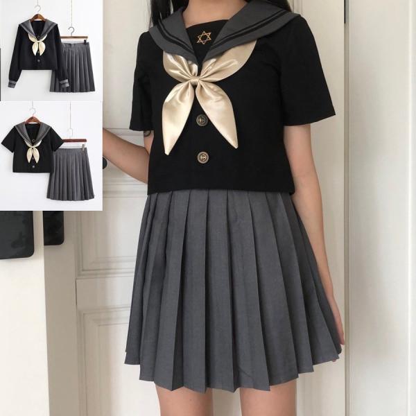店長大暴走 クリアランスsale コスプレ衣装 大きな襟 セーラー服 2本ライン セーラー スカート セット 制服 長袖 夏服 中間服 制服ディズニー 女装 検索 今治西 特別送料無料 Glad Fr