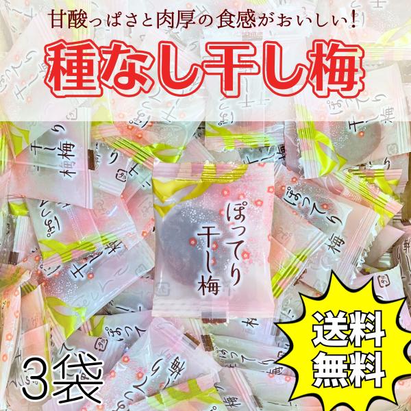 訳あり ポイント消化 送料無 200円 サンプル食品お試し おつまみ まろやか 干し梅 小袋 種なし 個包装 小分け 3袋 お酒 食品 おやつ 梅干し ポイント利用 塩分