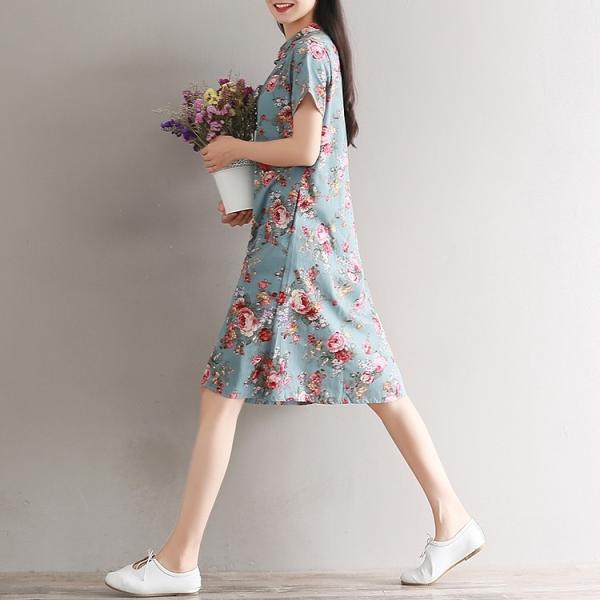 ワンピース 春夏 花柄 ボトルネック 半袖 ミドル丈 ワンピース レディースj Buyee Buyee Japanese Proxy Service Buy From Japan Bot Online