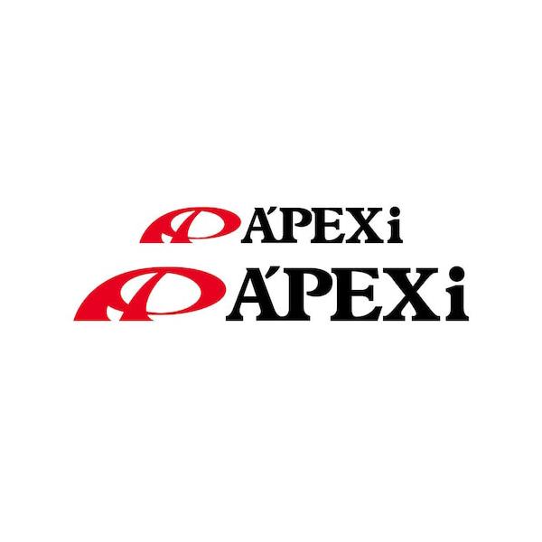 商品概要：アペックス APEXi ステッカー 中 赤ロゴ+黒文字