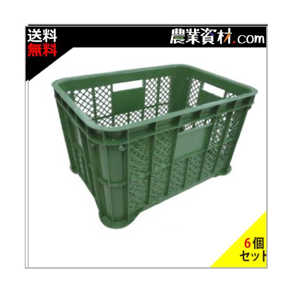 安全興業】採集コンテナ（緑）メッシュ2.0kg（6個セット・送料込） 525