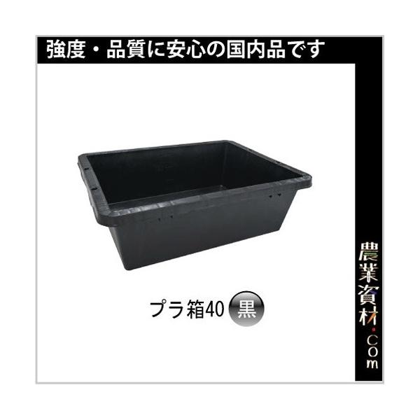 黒南天　覗箱 エコフネ 40L 黒 1個 日本製 トロ舟 プラ舟 トロ箱 プラ箱